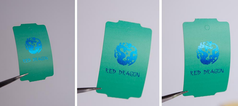 Бирюзовые бирки. Печать синей фольгой.