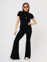 Брюки-клеш Вискоза, черные