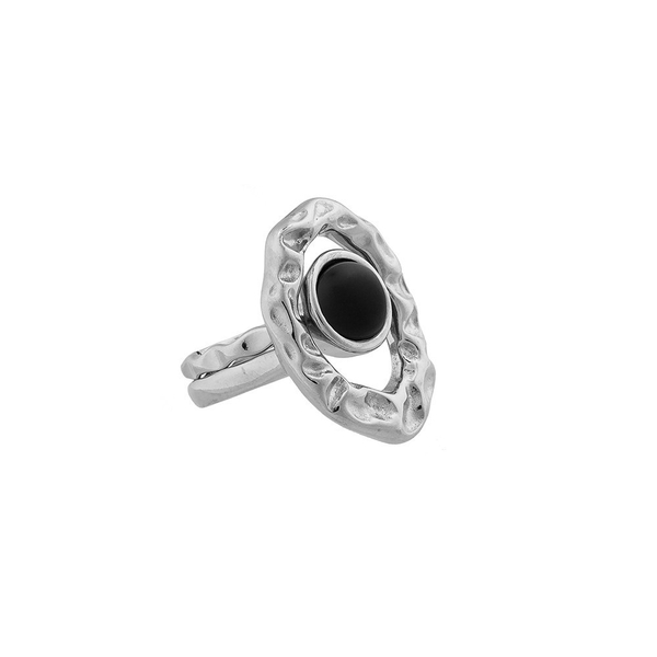 Кольцо двойное Possebon Black Agate 16.5 мм K7158.4/16.5 BW/S