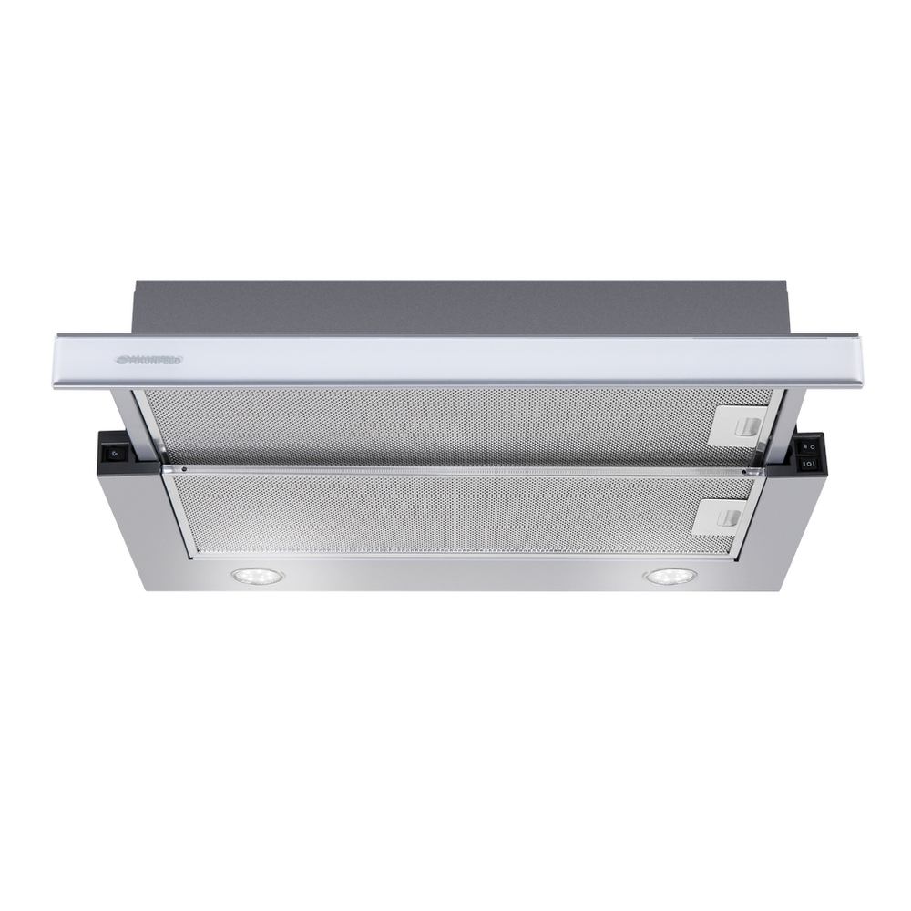 Кухонная вытяжка MAUNFELD VS Slide 60 металлик\белое стекло фото 3