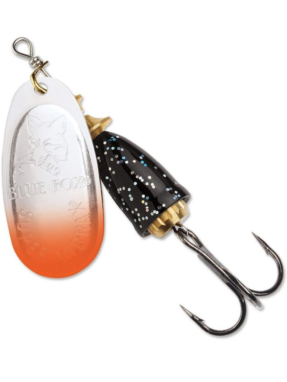 Комплект блесен вращающихся: 4 штуки Blue Fox Vibrax Fluorescent 6, цвета SFP, OCW, FT, RBF + коробка для приманок 17300red