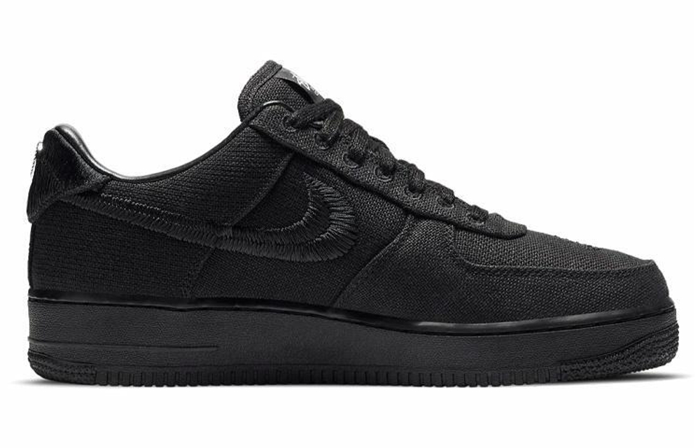 Кроссовки Stussy X Nike Air Force 1 Low "Triple Black"