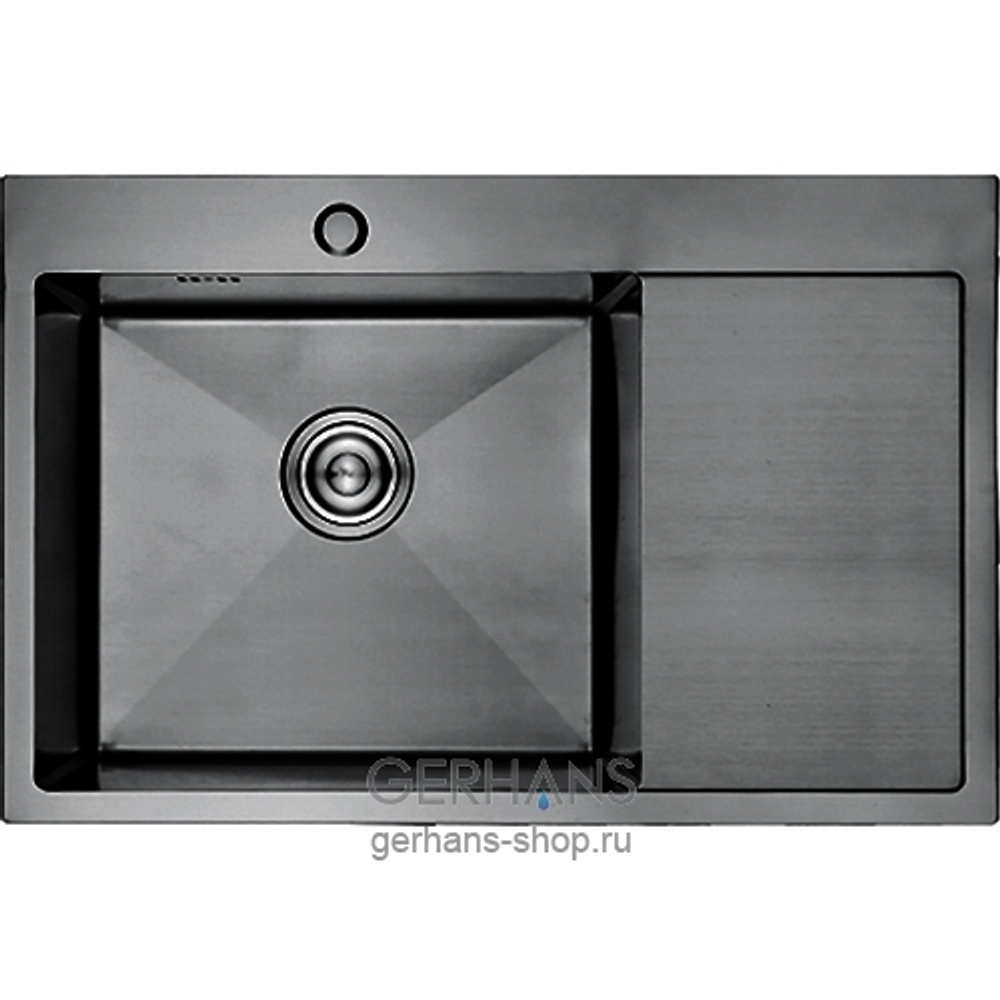 Мойка для кухни из нержавеющей стали GERHANS K37851B-L  PVD