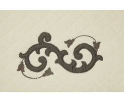 Коврик для ванной 60х90 Old Florence Ricciolo бежевый с коричневой аппликацией