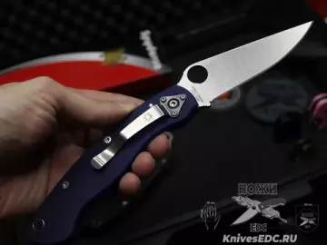 Складной нож Spyderco Military 36GPDBL c клинком из стали CPM-S110V, рукоять G10
