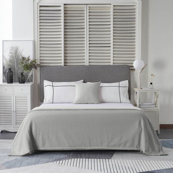 Гранд (серый) 220х240 Покрывало Трикотаж