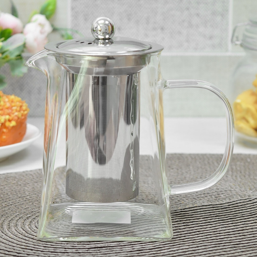 Чайник заварочный 0,75л стеклянный, BH-0012