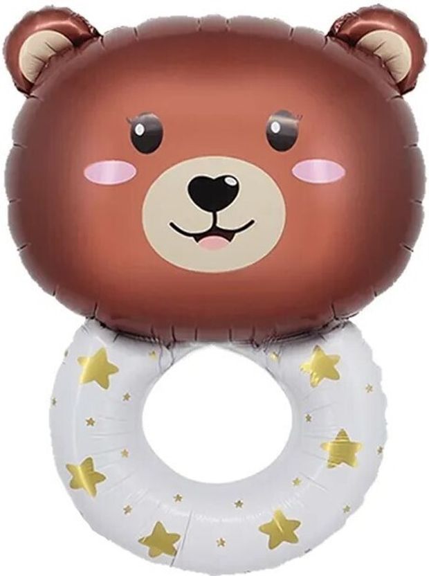 К Шар фигура Погремушка Медвежонок 31''/78 см (БГ 35)