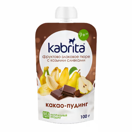 Пюре фруктово-злаковое Kabrita Какао пудинг (с 9 месяцев) 100 г