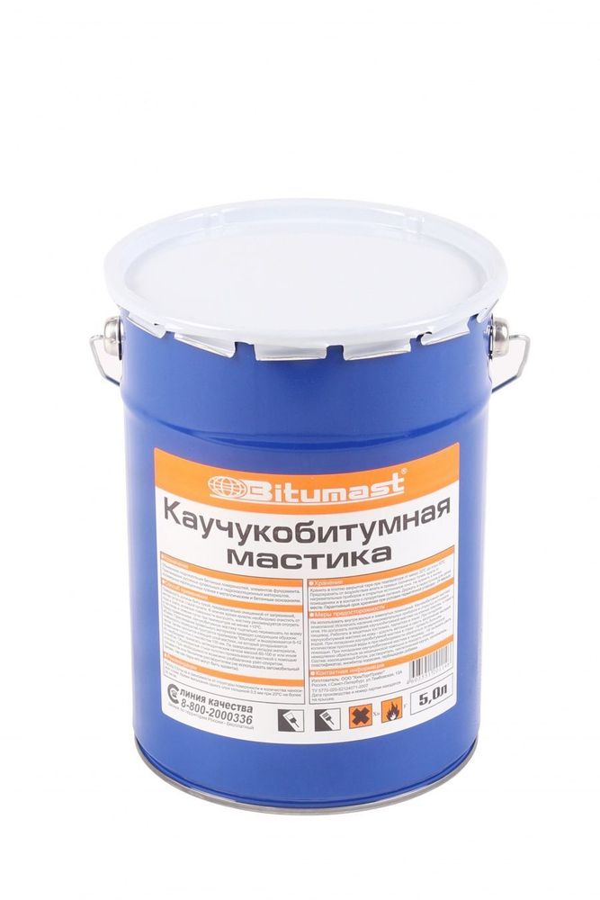 Мастика каучукобитумная &quot;Bitumast&quot; 5,0 л (мет)