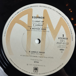 Винтажная виниловая пластинка LP Styx Equinox (Japan 1979) (Obi)