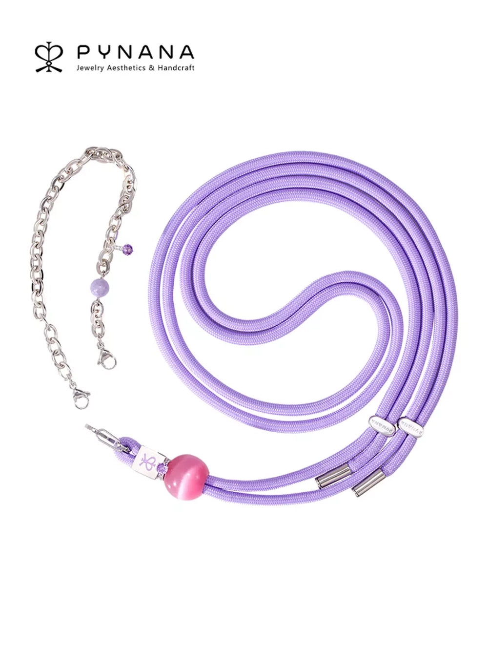 Цепочка PYNANA Cross-body для телефона 2-в-1 лавандовая