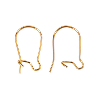 "Zlatka" Швензы для бисера DC-074/10 15 мм 10 шт под золото