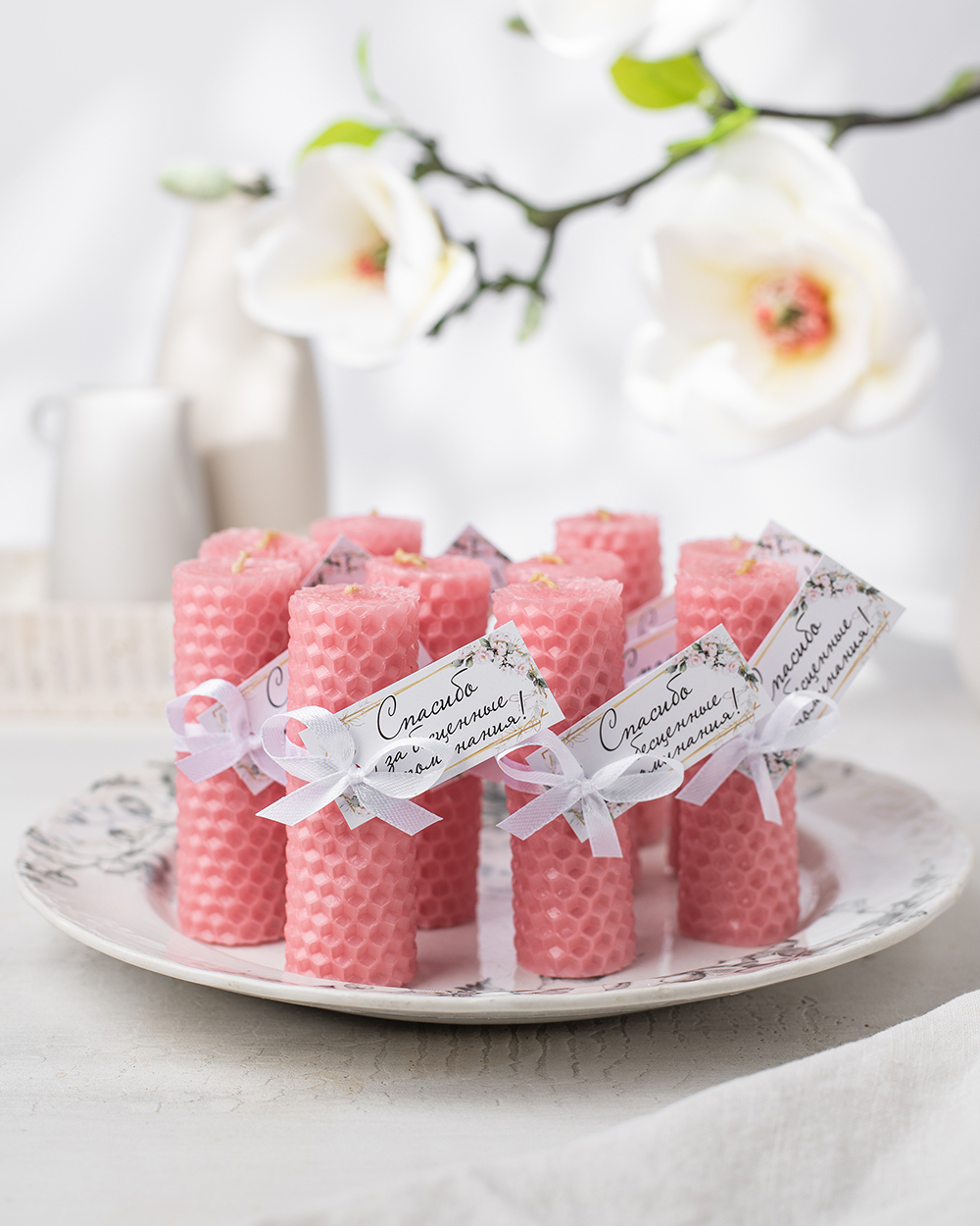 Свеча-бонбоньерка в подарок гостям