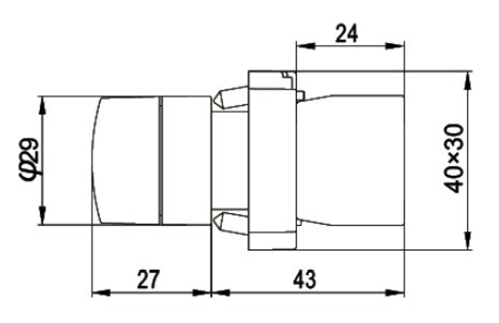 CB2-BD33 Поворотный (кулачковый) переключатель, 3 положения I-0-II