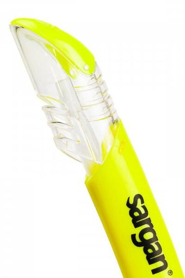 Набор маска+трубка Sargan Барракуда прозрачный/желтый