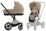 Коляска Cybex Priam IV Rosegold complete и автокресло Cloud G i-Size Fog Grey 3 в 1 Cozy Beige