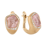 Серьги с Морганитом и Бриллиантами, E0030-53/1