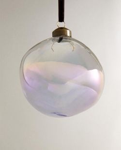 ZARA HOME ЕЛОЧНОЕ УКРАШЕНИЕ «ШАР» АСИММЕТРИЧНОЙ ФОРМЫ, ПРОЗРАЧНЫЙ