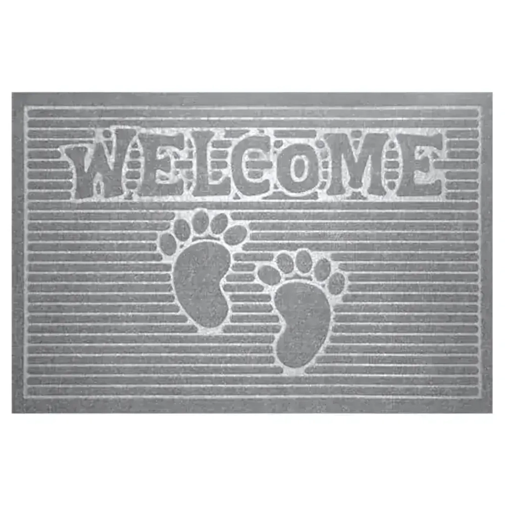 Коврик влаговпитывающий, 40*60 см. "Велком", серый