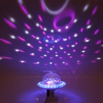 Диско-лампа светодиодная «Калейдоскоп красок», цоколь Е 27, Bluetooth, МР3, USB с удлинителем (220V)