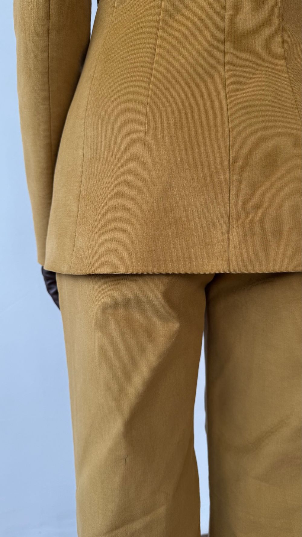Брюки вельветовые охра