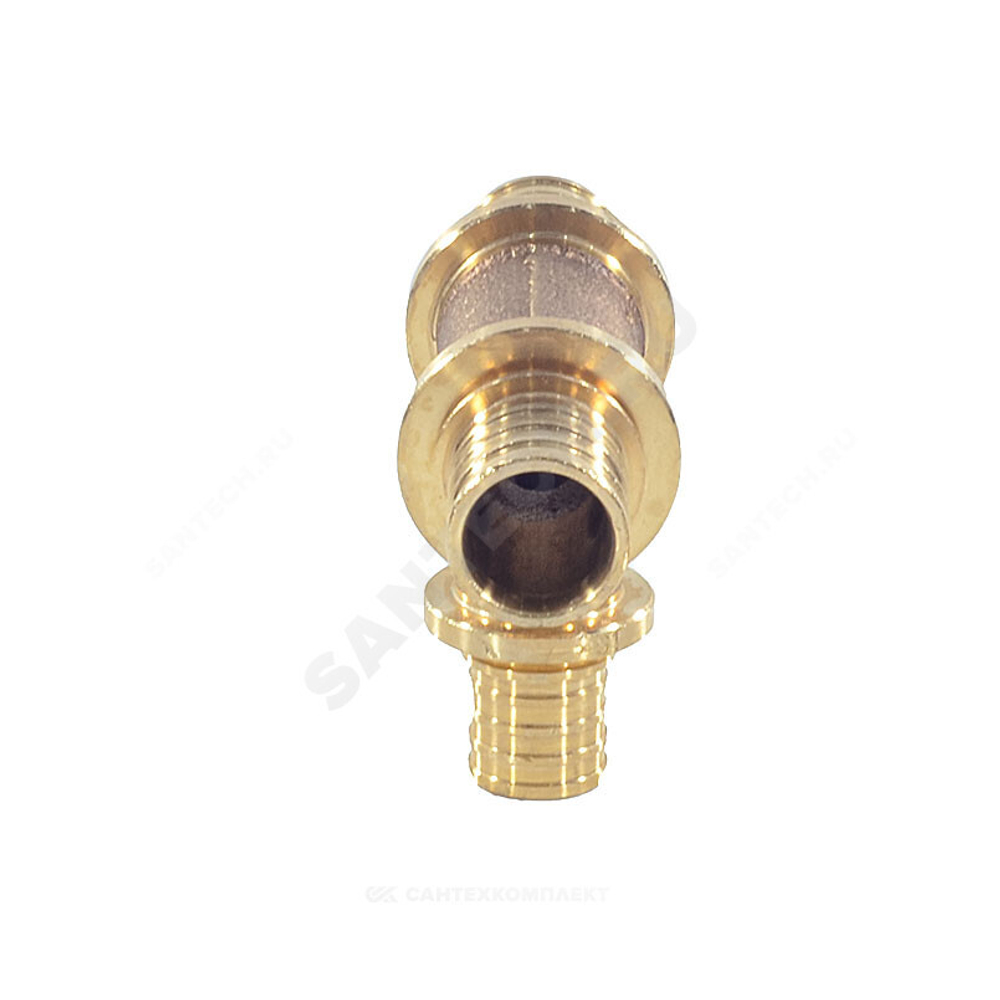 Тройник для PE-X труб аксиальный бронза Дн 32х25х32 переходной RAUTITAN PLATINUM RX Rehau 14564621001