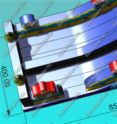 Надувной батут-горка "Подарок" 10*5*7 м