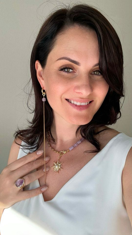 Кольцо с аметистом безразмерное