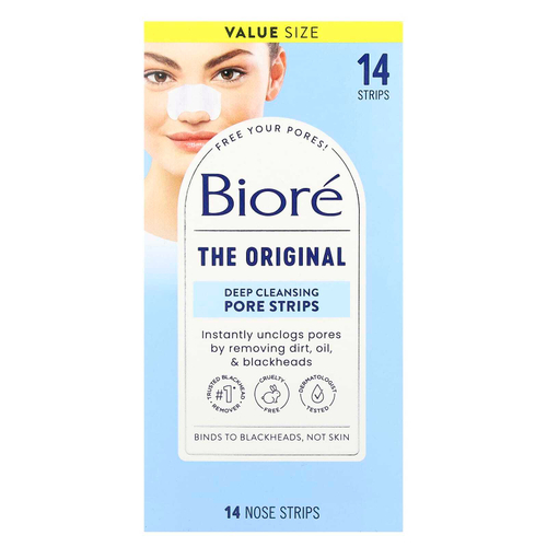 Biore, полоски для глубокого очищения пор, 14 полосок для носа