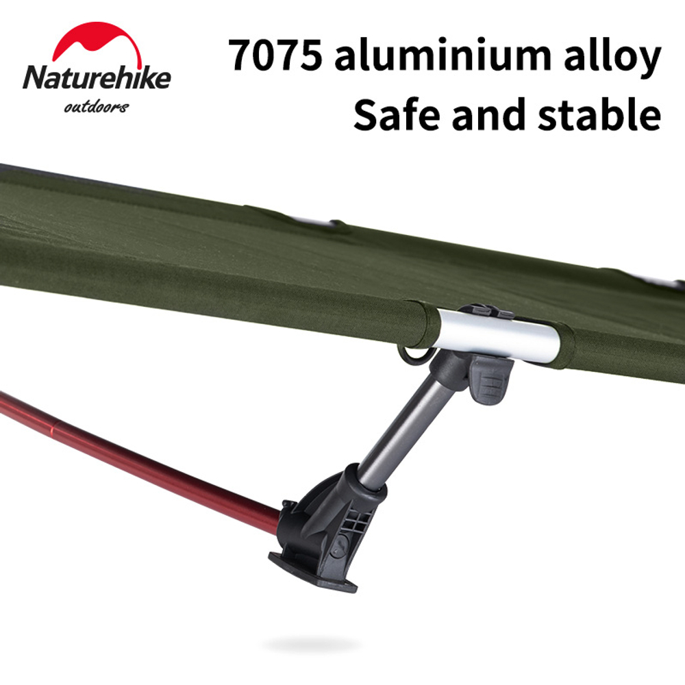 Раскладушка Naturehike XJC05, 190х65х15 см, до 150 кг, темно-зеленая, артикул NH20JJ001-AGR