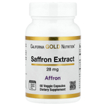 California Gold Nutrition, экстракт шафрана с Affron®, 28 мг, 60 растительных капсул