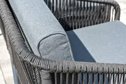 "Канны" лаунж-зона 4-местная плетеная из роупа (веревки), цвет темно-серый