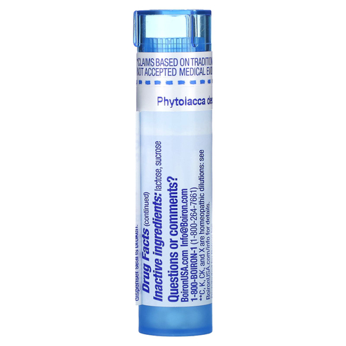 Boiron, Phytolacca Decandra, 30C, облегчение боли в горле, прибл. 80 гранул