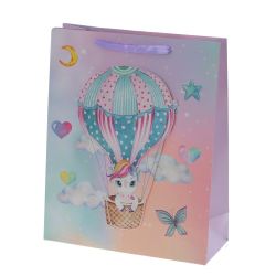 GAEM Пакет подарочный M (бумага 210г/м2, блок микс 12шт), L26 W10 H32 см, 4в.