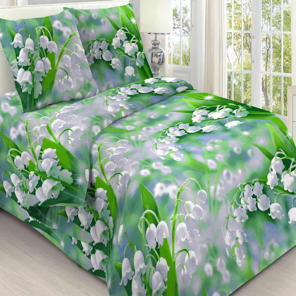 Комплект постельного белья "ВЛ. ЛАНДЫШИ", бязь, 100% хлопок.