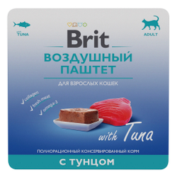 BRIT Premium Воздушный паштет для взрослых кошек с тунцом 0,1 кг
