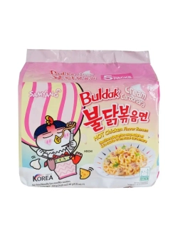 Лапша Hot Chicken острая курица и крем карбонара