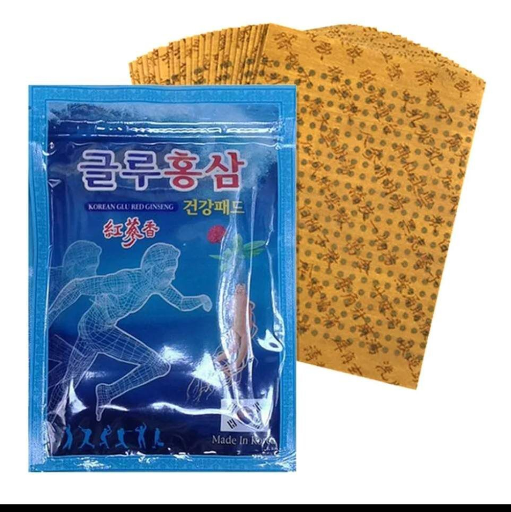 [Himena] Korean Glu Red Ginseng - Пластырь с глюкозамином и красным женьшенем, 20 шт