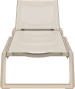 Шезлонг-лежак пластиковый Siesta Contract Rio Pro, бежевый