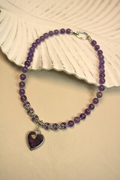 Чокер из аметиста "Аметистовое сердце"