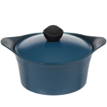 Кастрюля алюминий, антиприг, 4.3 л, с крыш, Daniks, Shoven, KI-T2024-2965C, индукц