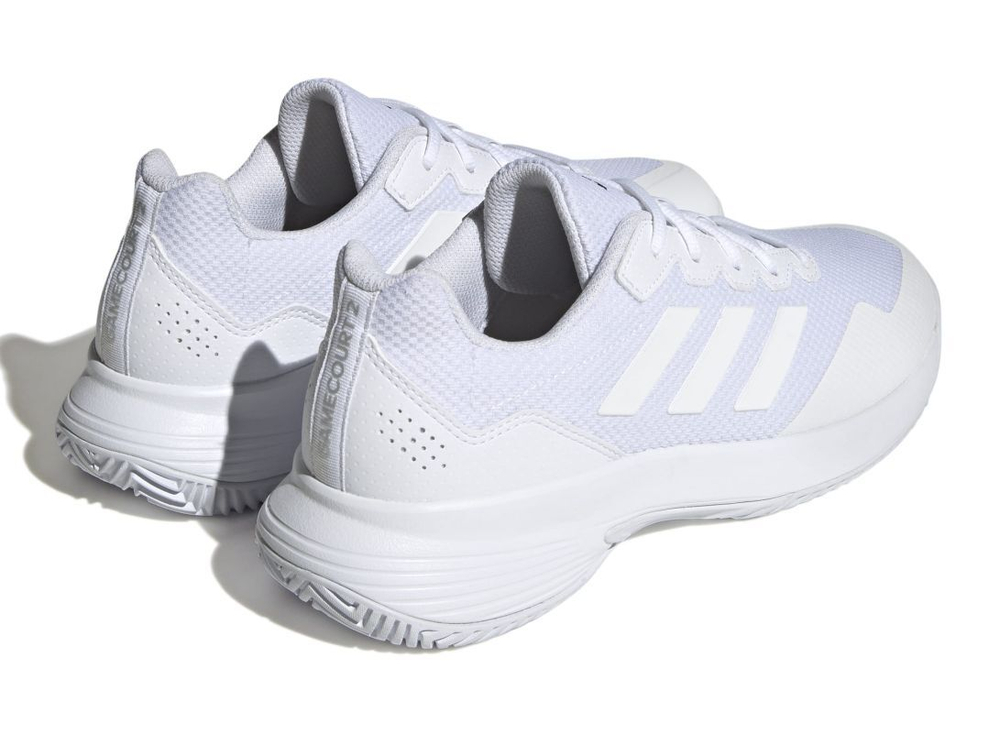 Мужские кроссовки теннисные Adidas GameCourt 2 M - облачно-белый/матовое серебро