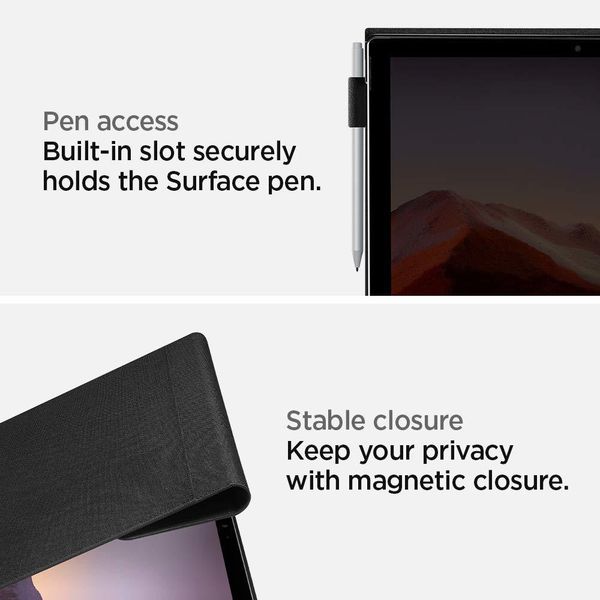Чехол-папка Spigen Stand Folio Designed для Surface Pro 7 / Surface Pro 6 Case - Black