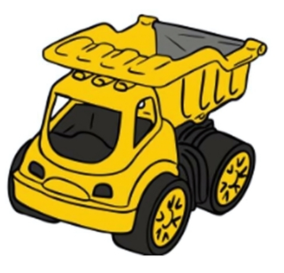 Пластмассовая игрушечная машина Toy Bibib "Большой Самосвал", упакет полиэт.сетка