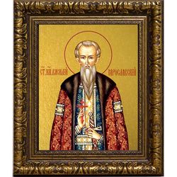 Василий Ярославский благоверный князь. Икона на холсте.
