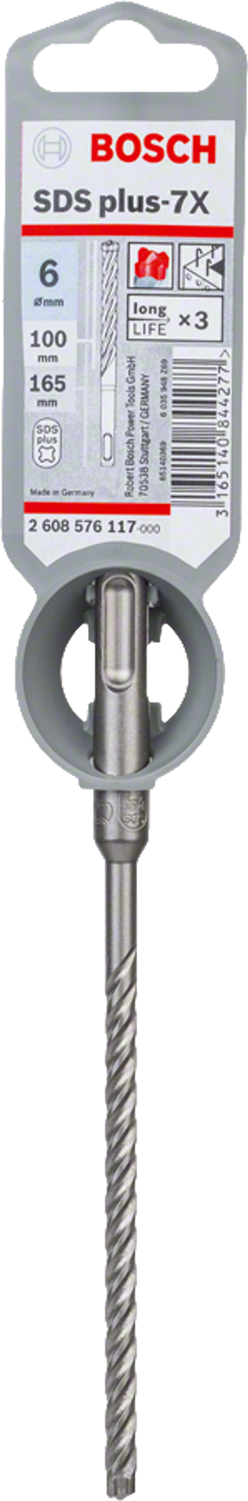 Бур по бетону Bosch SDS-plus 7X 6x100x165 мм 2608576117