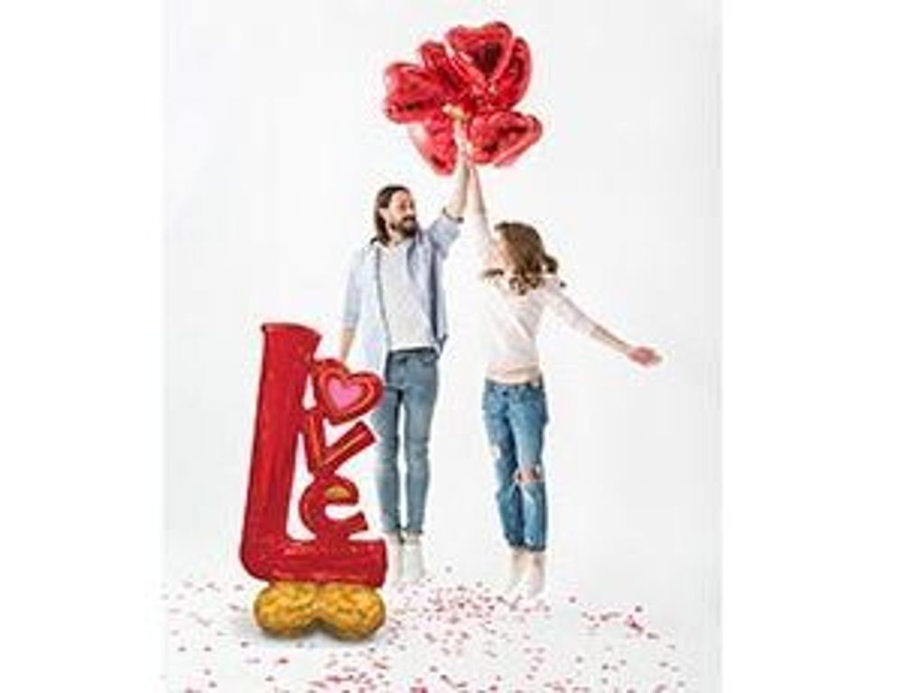 Шар фольгированный ( 147 см) фигура ростовая, LOVE красная, 1шт.