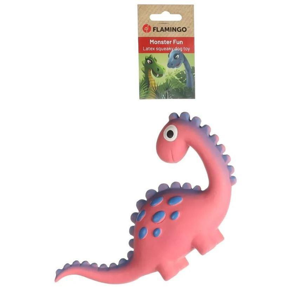 Игрушка для собак Flamingo Динозавр L, розовый