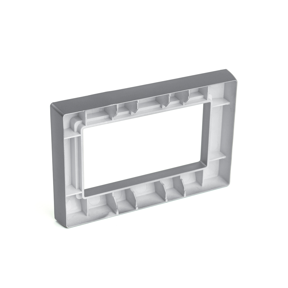 Рамка 2-местная (без перемычки), пластик, STEKKER, PFR00-7012-06, серия Катрин, графит 50045